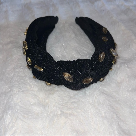 Anthropologie embellished headband - black & gold - Picture 3 of 8